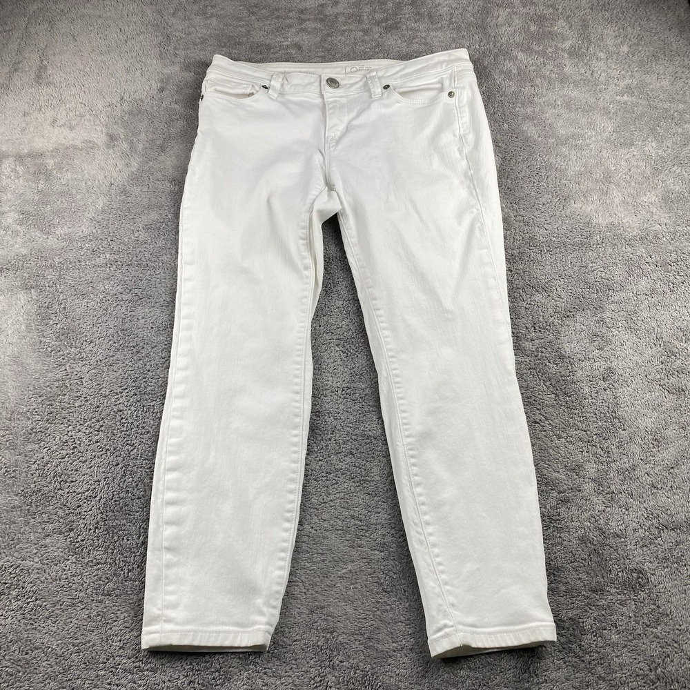 Loft Jeans Womens 4P Petite White Modern Skinny Mid Rise